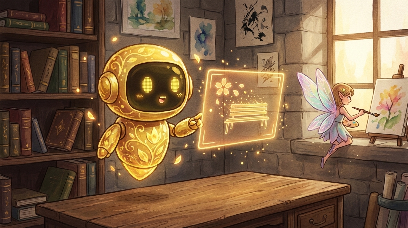 うとのインライン挿絵（前半）。「えっ、文字打つだけでいいの？」という驚き・興味の表情。読者が抱く「自分でもできるのかも」という第一の気づきに呼応するタイミングで配置